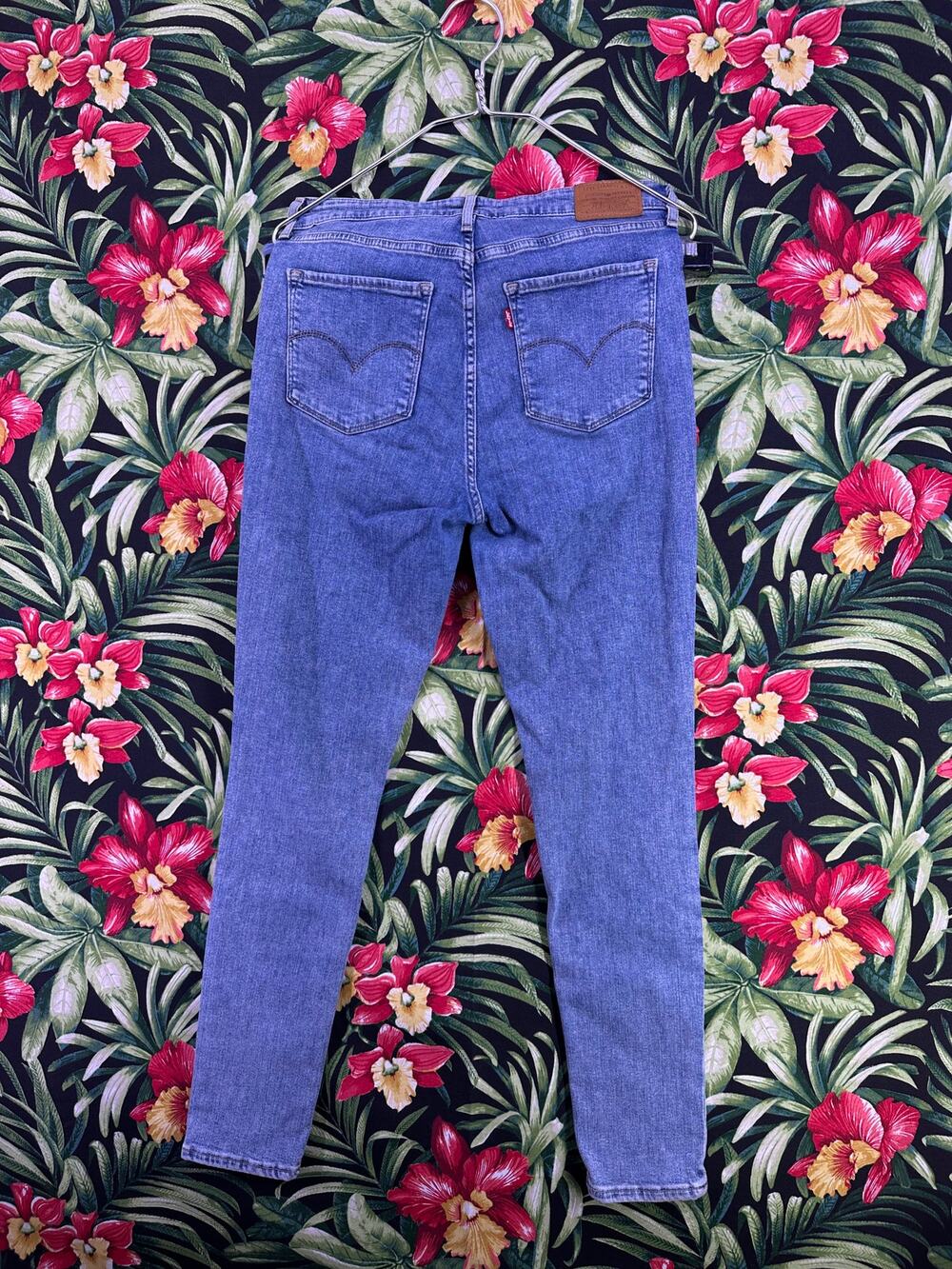 Vintage RARE BIG E Levi’s Blue 721 High Rise Skinny Size 30